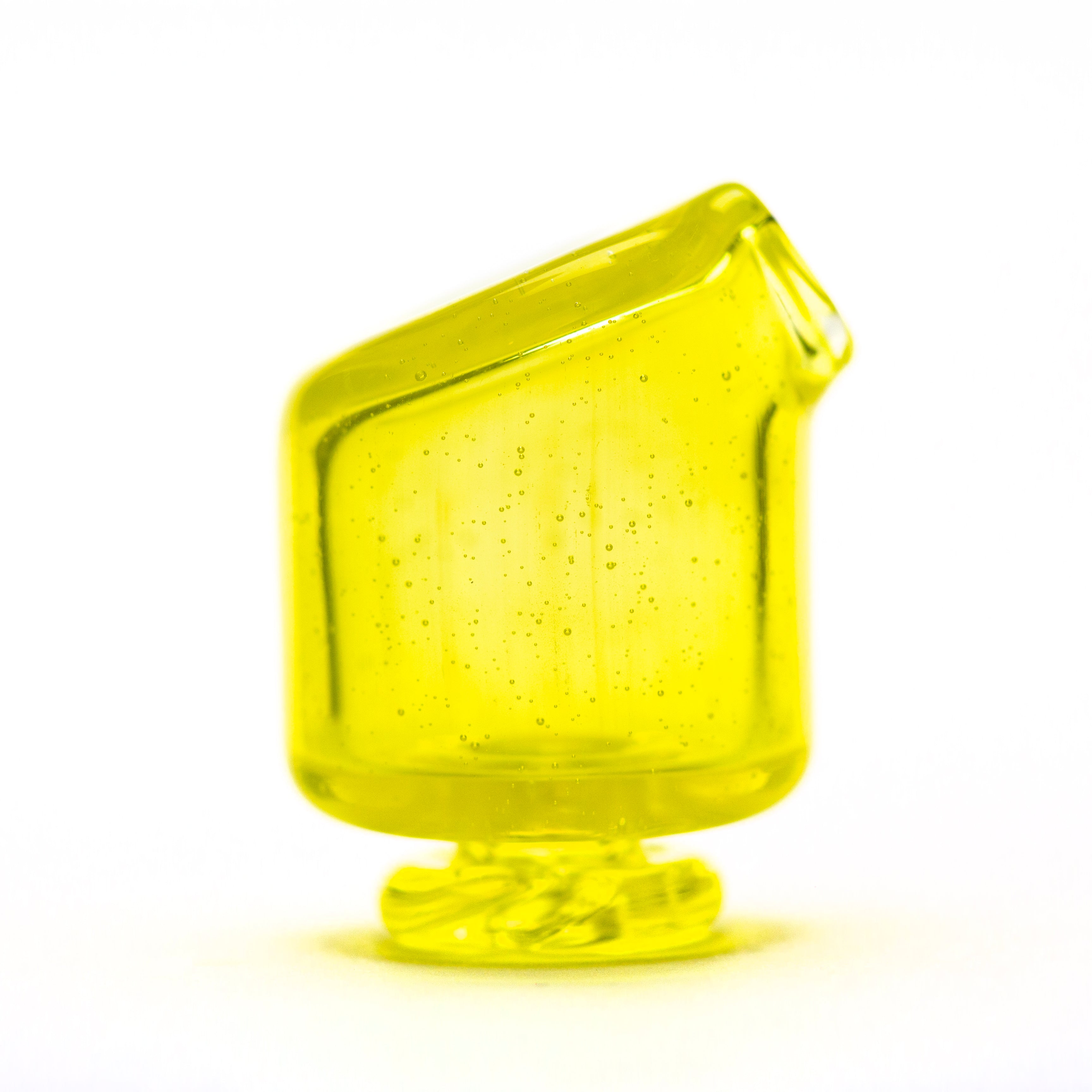 Kizmit Glass Hella Yella Pivot Spinner Tip & Pearls #KZM02 - Planet Caravan